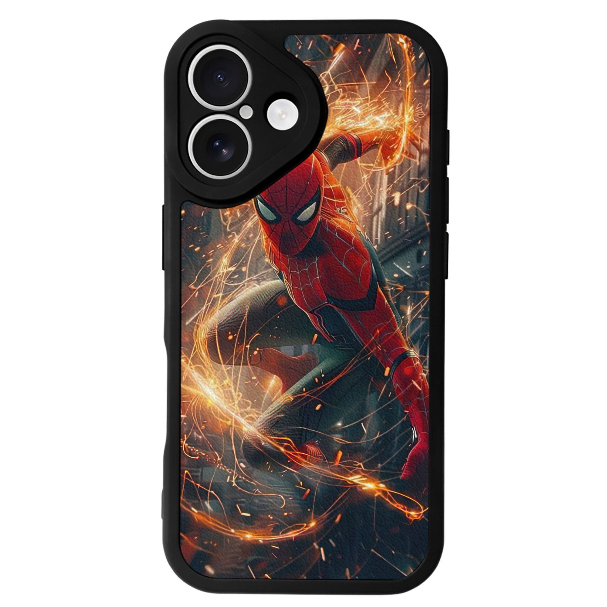 Spider Man スパイダーマン 【iPhone 16シリーズ対応】シリコンスマホケース（レザー調） 材質：シリコン